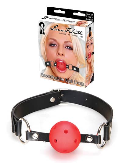 Lux Fetish Breathable Gag - Red