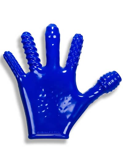 Oxballs Finger Fuck Textured Glove - Blue
