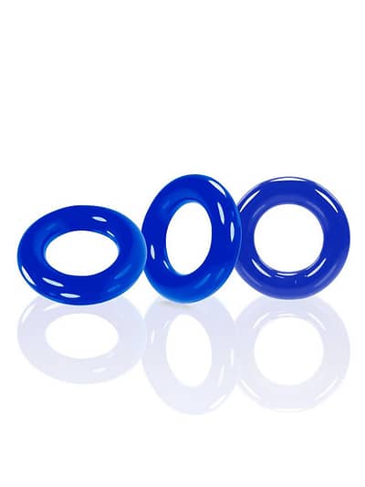 Oxballs Willy Rings 3 Pack - Police Blue