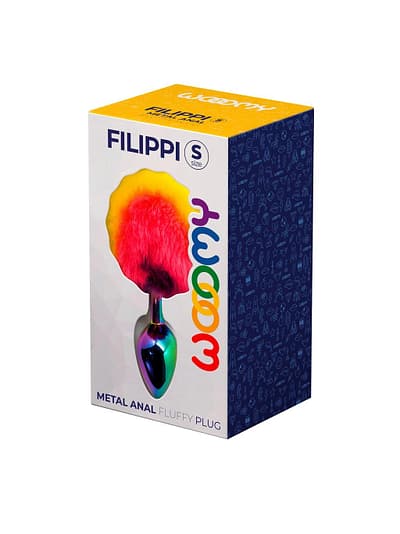 Wooomy Filippi Fluffy Rainbow Metal Plug S - Rainbow