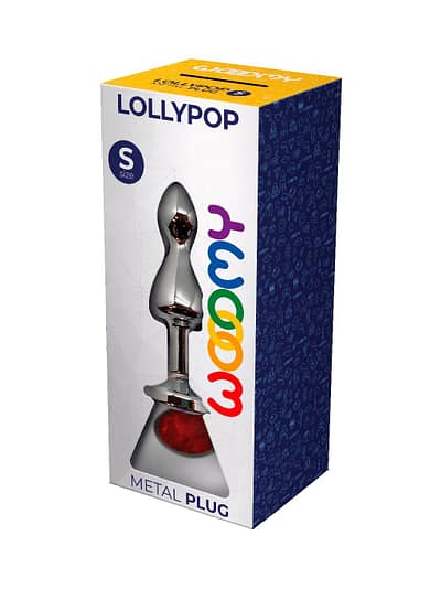 Wooomy Lollypop Double Ball Metal Plug S - Red