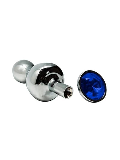Wooomy Lollypop Double Ball Metal Plug S - Blue