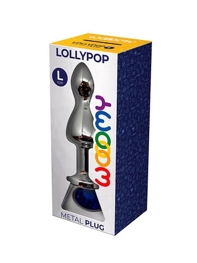 Wooomy Lollypop Double Ball Metal Plug L - Blue